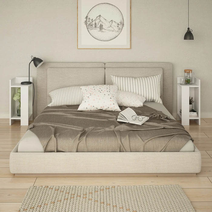 Mourah Elos Nightstand Set - Light Mocha - 2 Years Warranty
