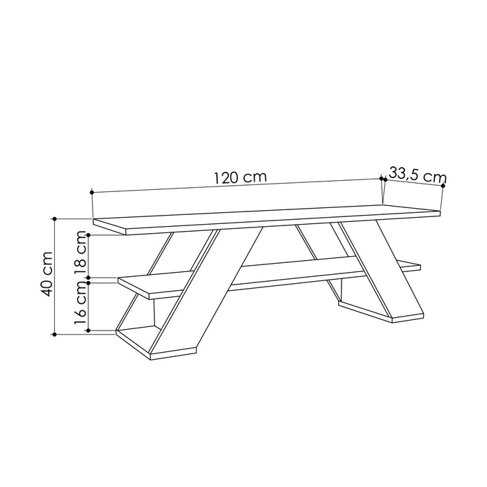 Mourah Farfalla Tv Stand Up To 50 Inches With Storage - 2 Years Warranty