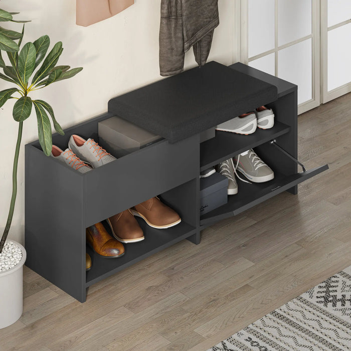 Mourah Filux Bench & Shoe Cabinet - 8 Pairs - 2 Years Warranty