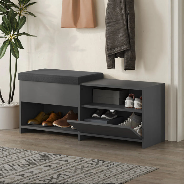 Mourah Filux Bench & Shoe Cabinet - 8 Pairs - 2 Years Warranty