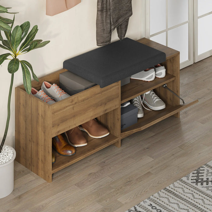 Mourah Filux Bench & Shoe Cabinet - 8 Pairs - 2 Years Warranty
