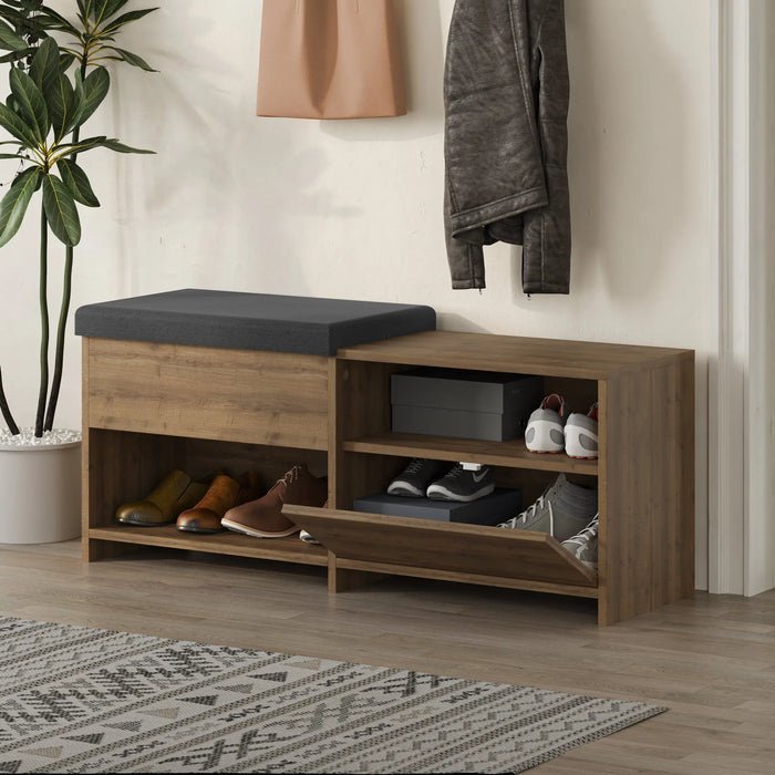 Mourah Filux Bench & Shoe Cabinet - 8 Pairs - 2 Years Warranty