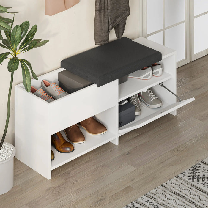 Mourah Filux Bench & Shoe Cabinet - 8 Pairs - 2 Years Warranty