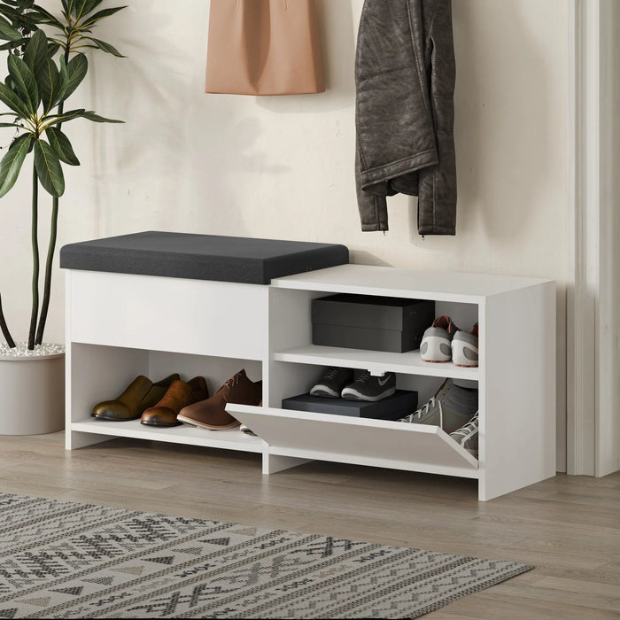 Mourah Filux Bench & Shoe Cabinet - 8 Pairs - 2 Years Warranty