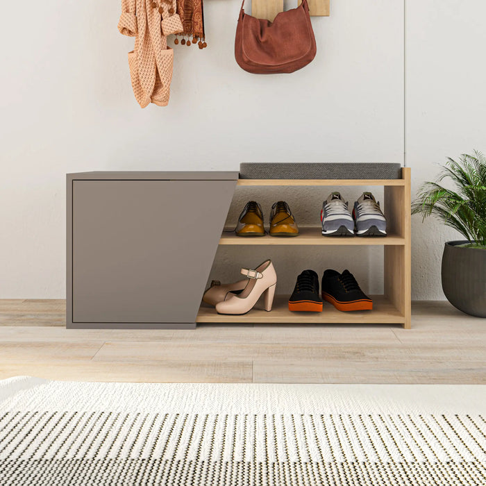 Mourah Fiona Bench & Shoe Cabinet - 8 Pairs - 2 Years Warranty