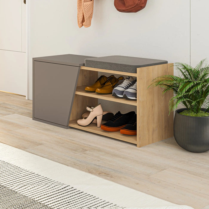 Mourah Fiona Bench & Shoe Cabinet - 8 Pairs - 2 Years Warranty