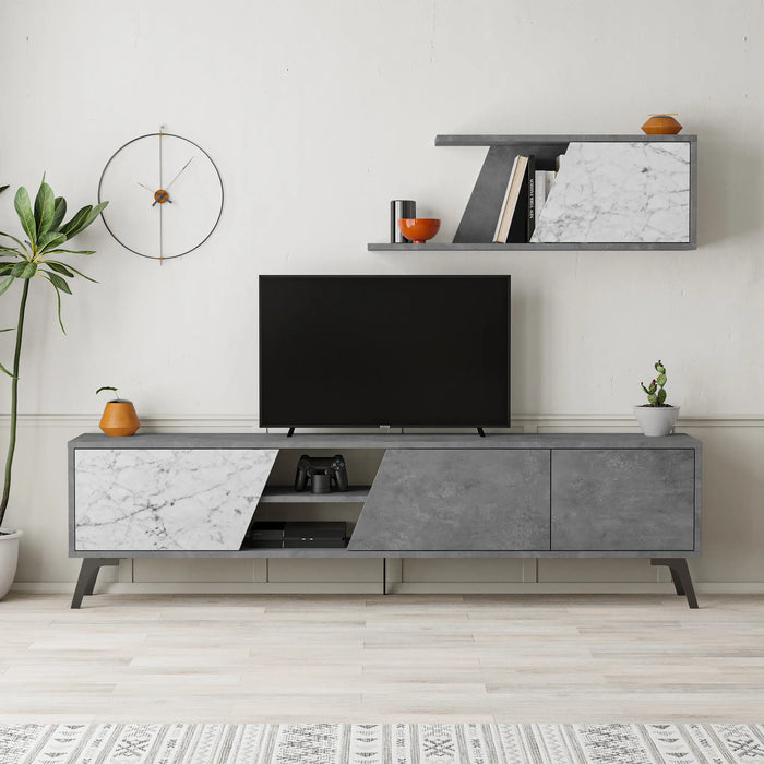 Mourah Fiona Tv Unit Up To 70 Inches With Storage - 2 Years Warranty