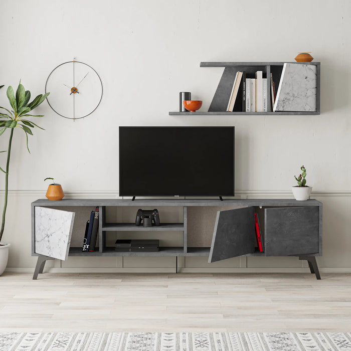 Mourah Fiona Tv Unit Up To 70 Inches With Storage - 2 Years Warranty