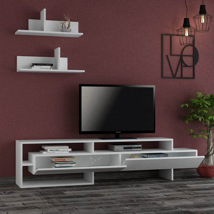 Mourah Gara Tv Unit Up To 60 Inches With Storage - 2 Years Warranty
