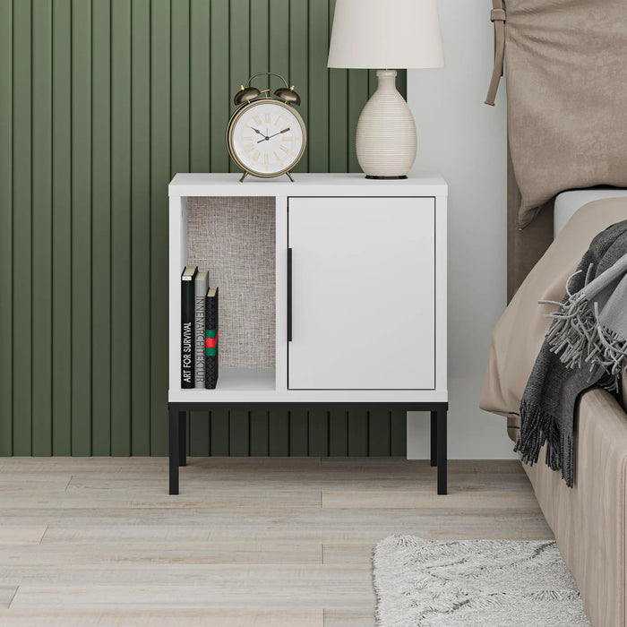 Mourah Glynn Nightstand With U Leg - 2 Years Warranty