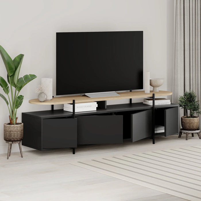 Mourah Hanley Tv Stand Up To 65 Inches With Storage - 2 Years Warranty