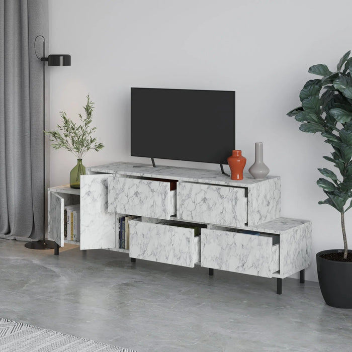 Mourah Hermes Tv Unit Up To 50 Inches With Starage - 2 Years Warranty