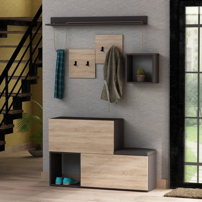 Mourah Holdon Hall Stand & Shoe Cabinet - 8 Pairs - 2 Years Warranty