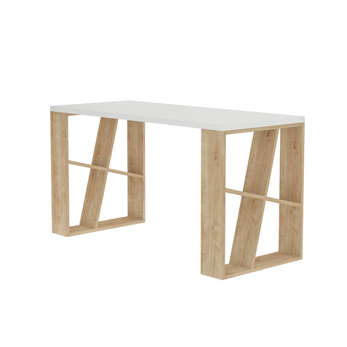 Mourah Honey Working Table With Storage