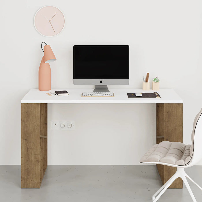 Mourah Honey Working Table With Storage