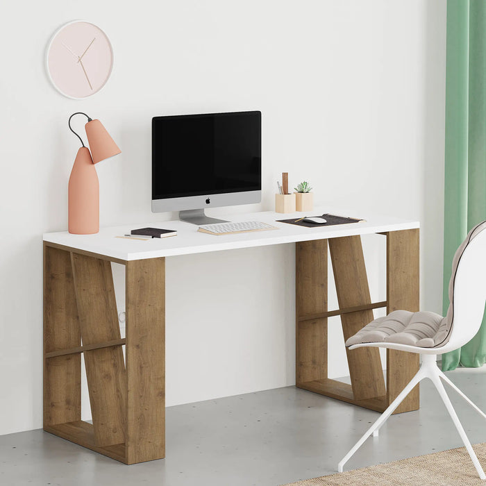 Mourah Honey Working Table With Storage