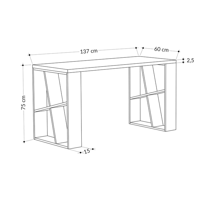 Mourah Honey Working Table With Storage