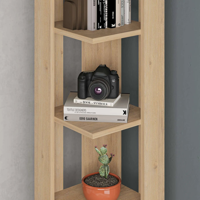 Mourah Nati Corner Bookcase - 2 Years Warranty