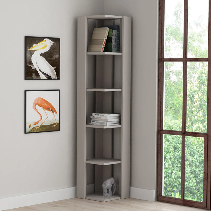 Mourah Nati Corner Bookcase - 2 Years Warranty