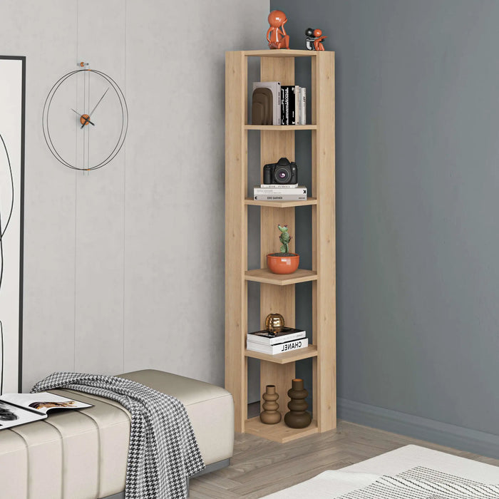 Mourah Nati Corner Bookcase - 2 Years Warranty