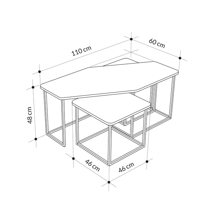 Mourah Nesty Coffee Table - 2 Years Warranty