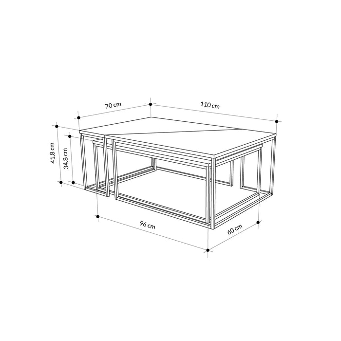 Mourah Ohlady Coffee Table - 110 Cm- 2 Years Warranty