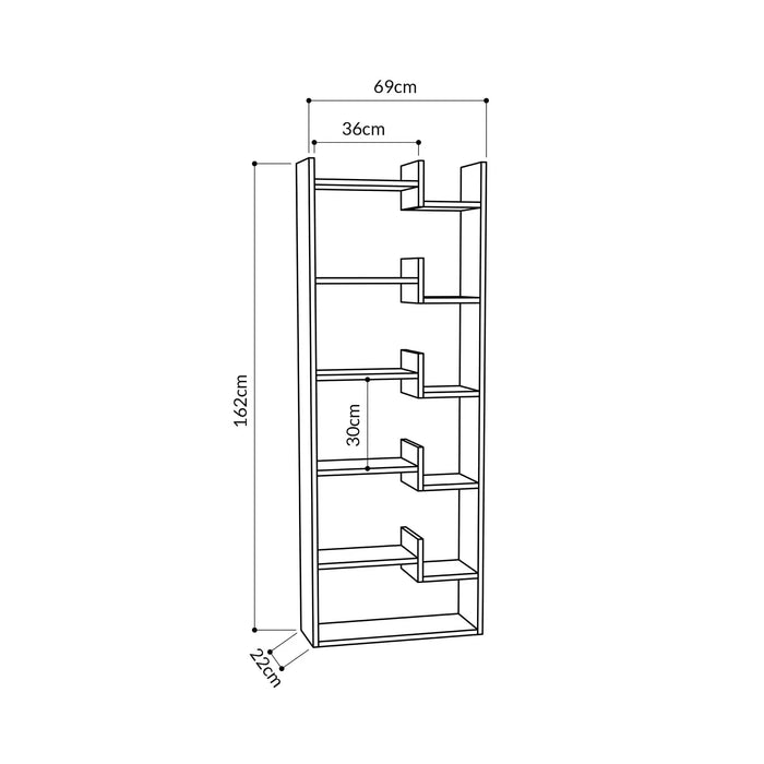 Mourah Oppa Bookcase - 2 Years Warranty