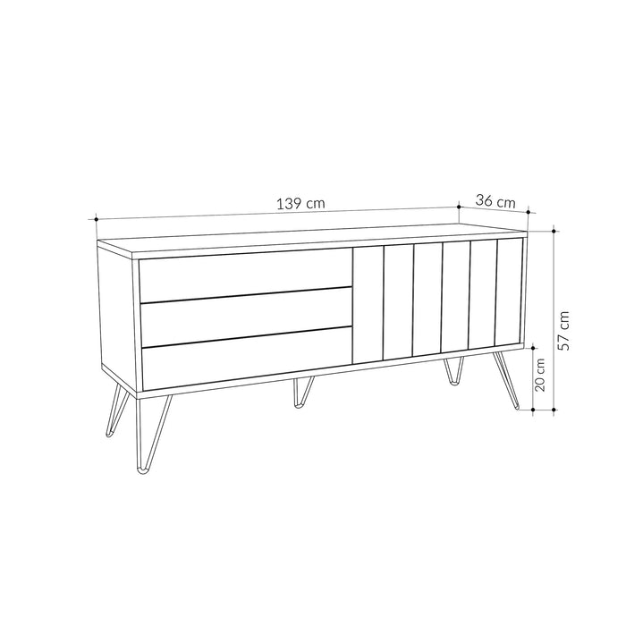 Mourah Picadilly Tv Stand Up To 55 Inches With Storage - 2 Years Warranty