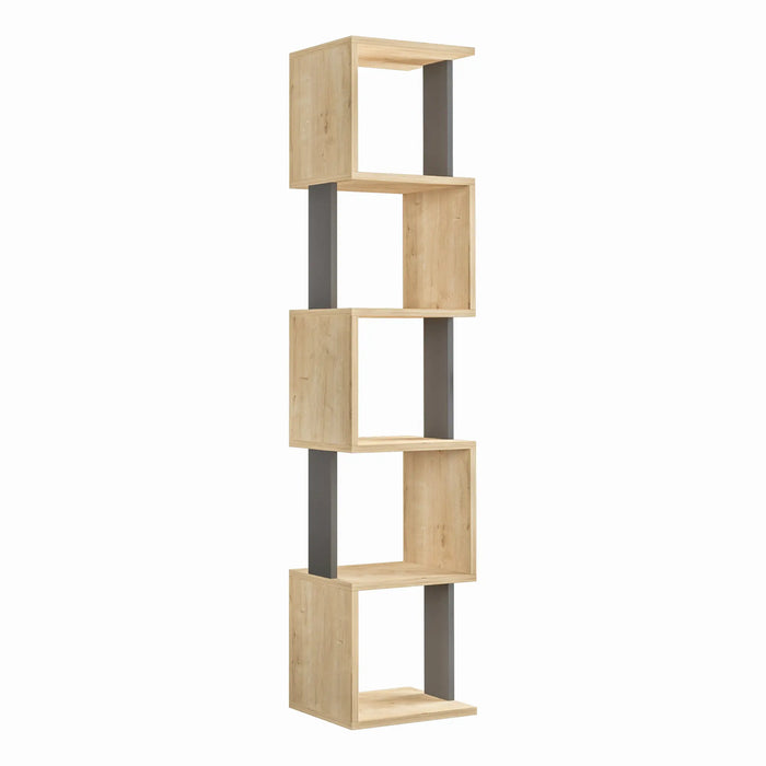 Mourah Piri Corner Bookcase - 2 Years Warranty