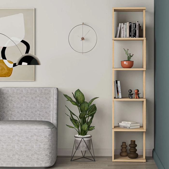 Mourah Piri Corner Bookcase - 2 Years Warranty