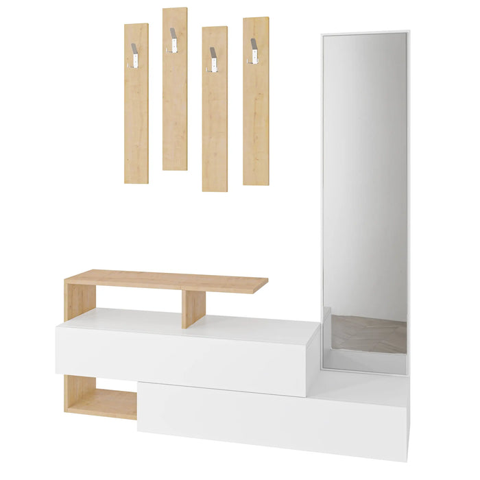 Mourah Ramda Hall Stand & Shoe Cabinet - 8 Pairs - 2 Years Warranty