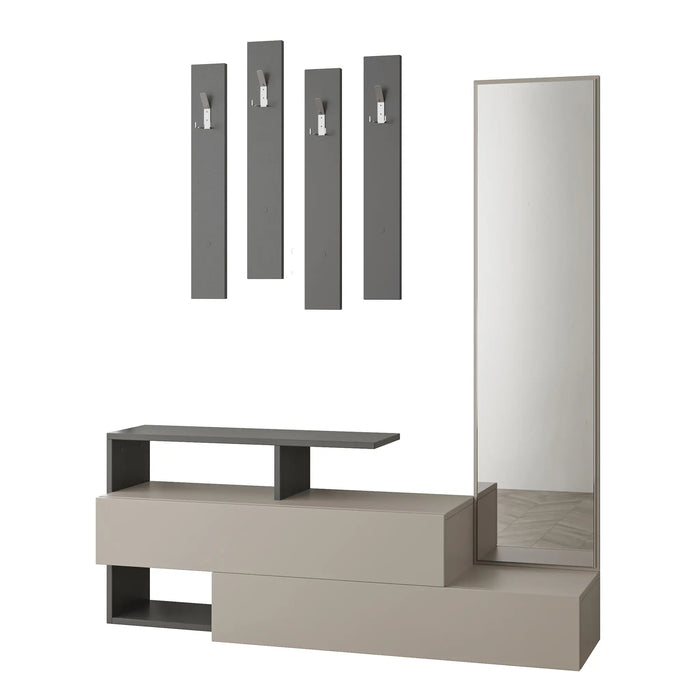 Mourah Ramda Hall Stand & Shoe Cabinet - 8 Pairs - 2 Years Warranty