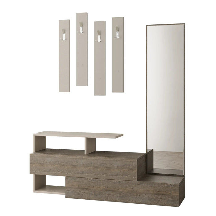Mourah Ramda Hall Stand & Shoe Cabinet - 8 Pairs - 2 Years Warranty