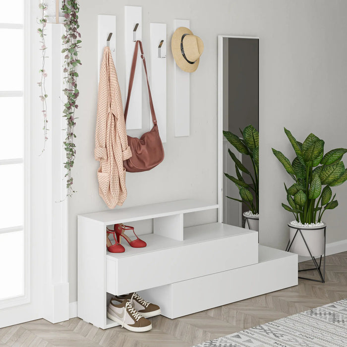 Mourah Ramda Hall Stand & Shoe Cabinet - 8 Pairs - 2 Years Warranty