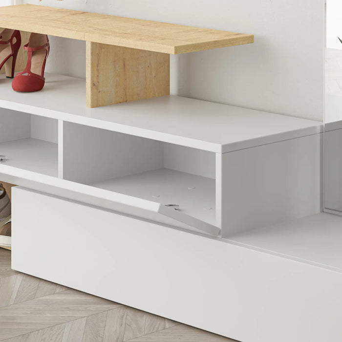 Mourah Ramda Hall Stand & Shoe Cabinet - 8 Pairs - 2 Years Warranty