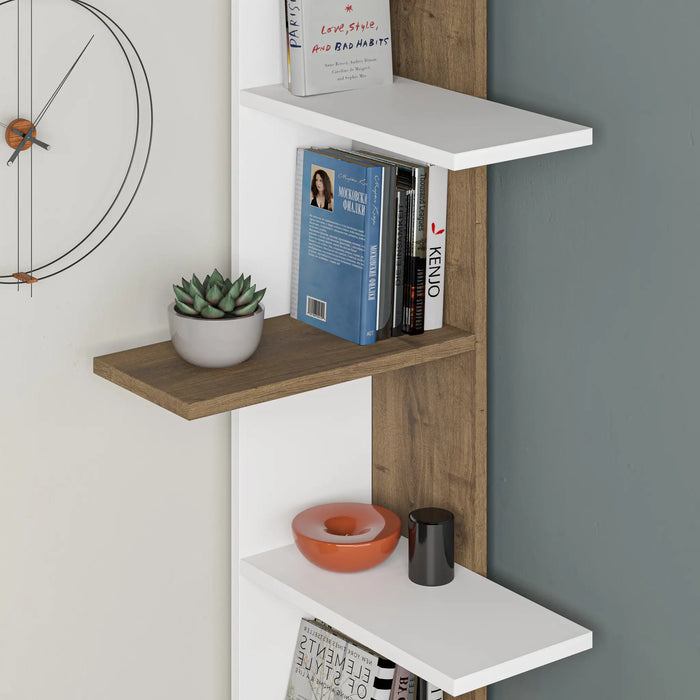 Mourah Saso Corner Bookcase - 2 Years Warranty