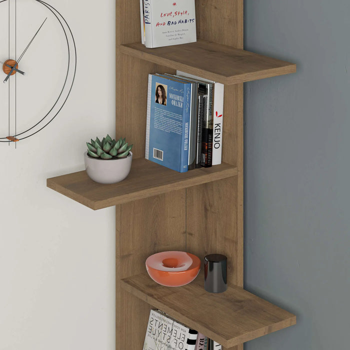 Mourah Saso Corner Bookcase - 2 Years Warranty