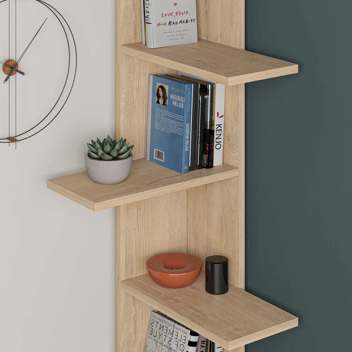 Mourah Saso Corner Bookcase - 2 Years Warranty