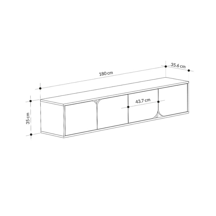 Mourah Spark Tv Stand Up To 70 Inches With Storage - 2 Years Warranty