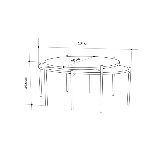 Odelia Coffee Table ( Round And Oval Tables) - 2 Years Warranty