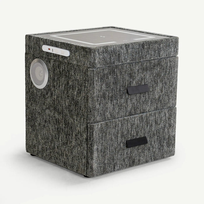 Alameda Smart Left Bedside Table Green