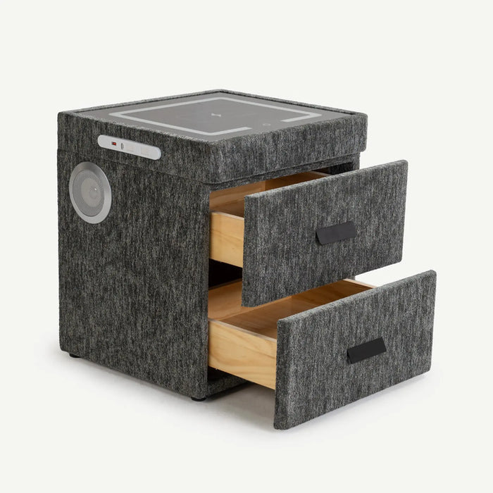Alameda Smart Left Bedside Table Green