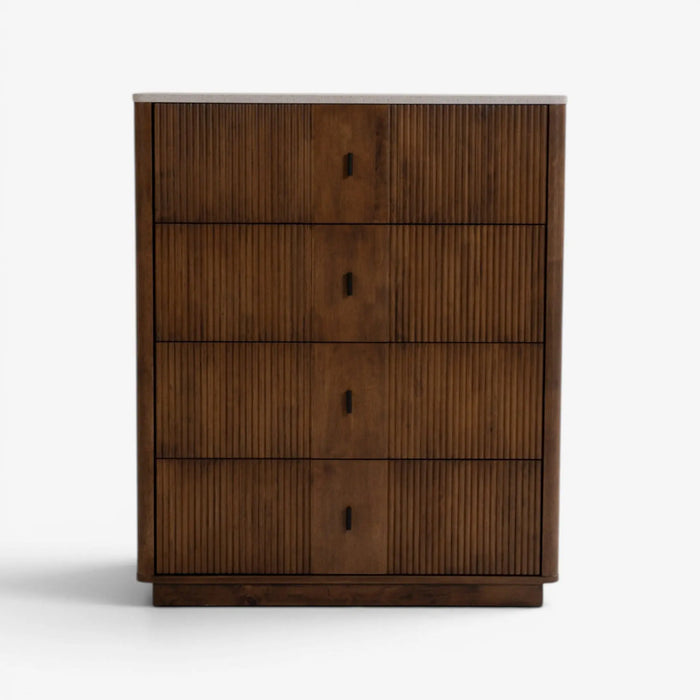 Antonio Chest of 4 Drawers Walnut