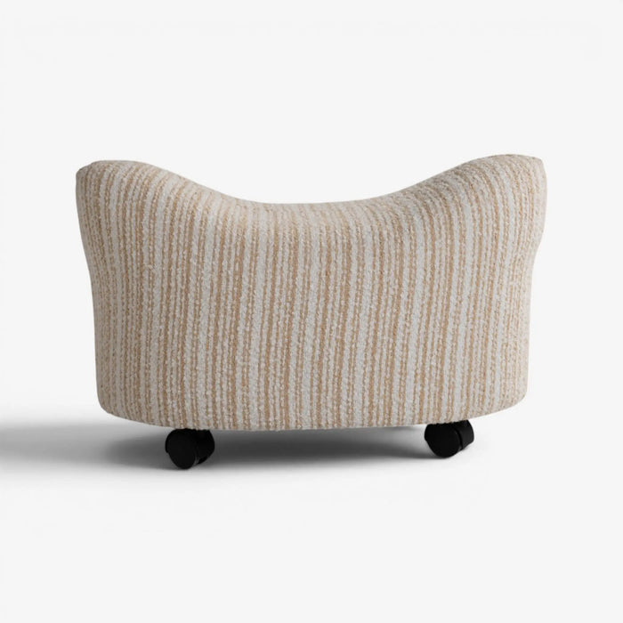 Atiya Stool with Wheels Cream
