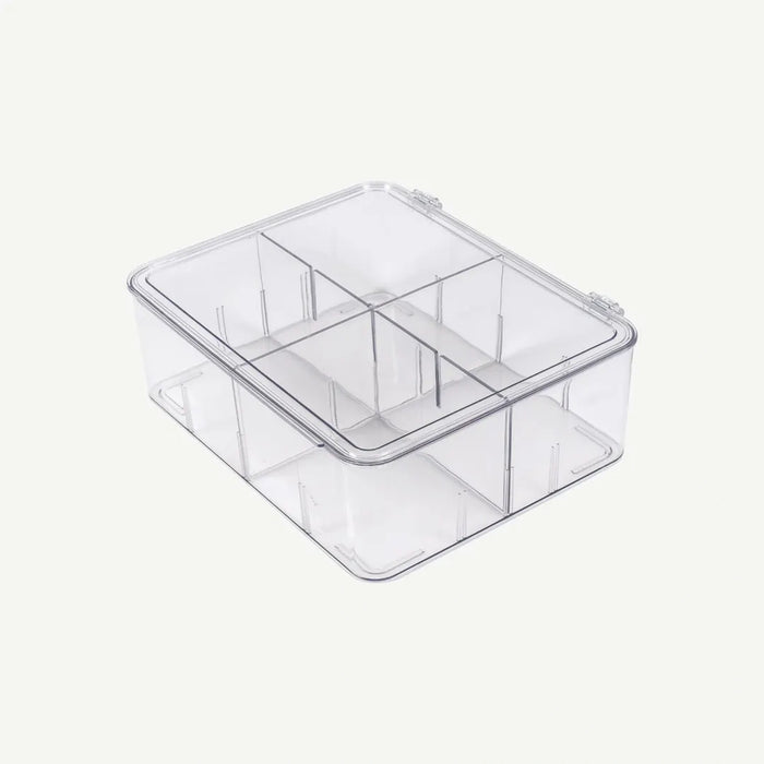Bennet Partitioned Fridge Bin w/Lid 6.2L