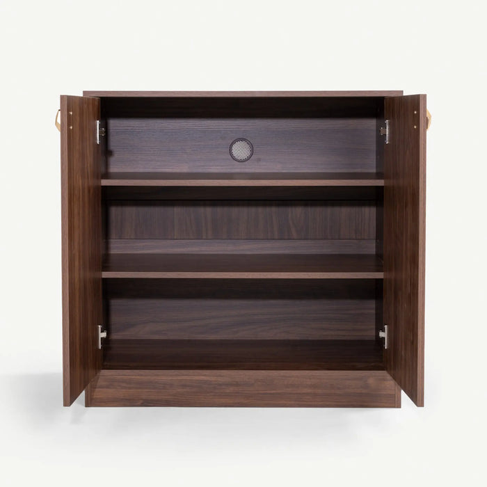 Bilin 10-Pair Shoe Cabinet Walnut