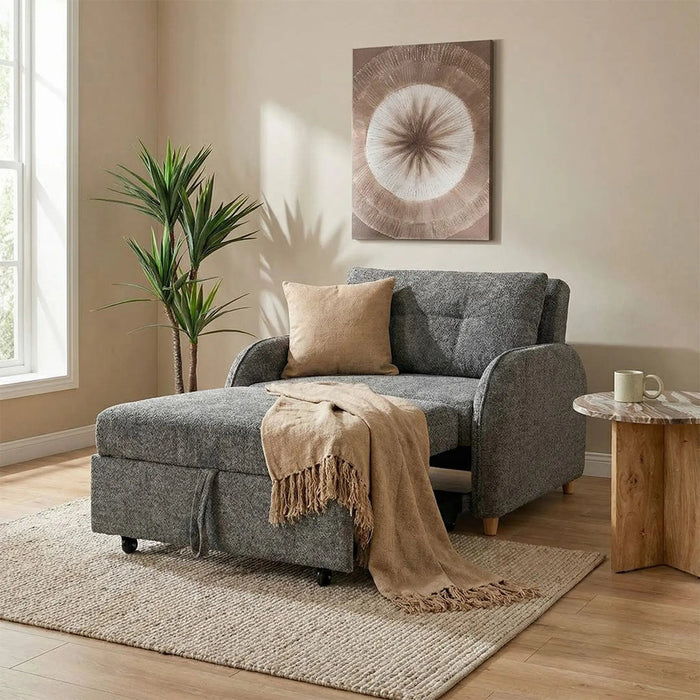 Caelan 1 Seater Sofa Bed Grey OC Home