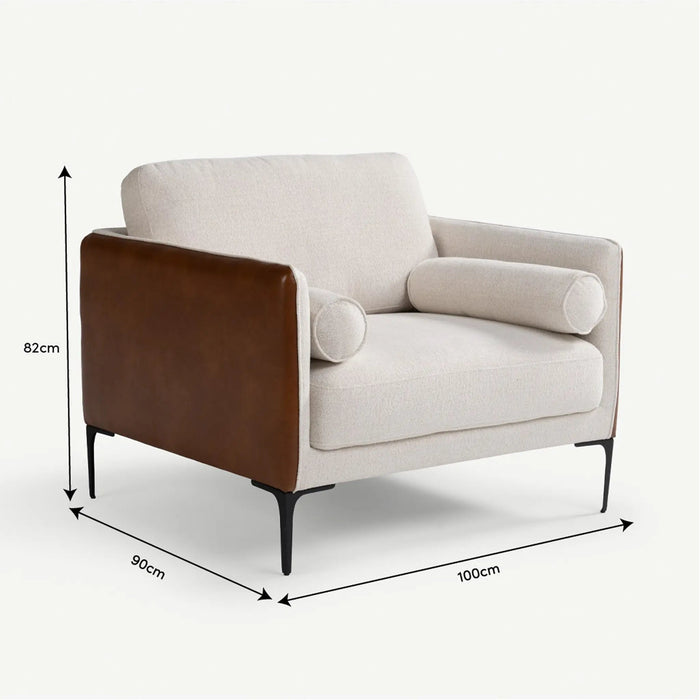 Danny 1 Seater Sofa Beige OC Home
