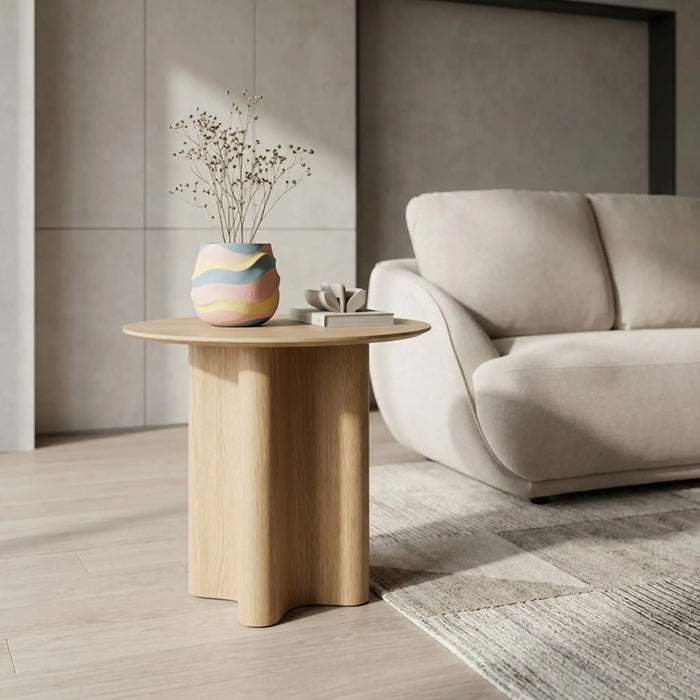 Delory Round End Table Multi Color