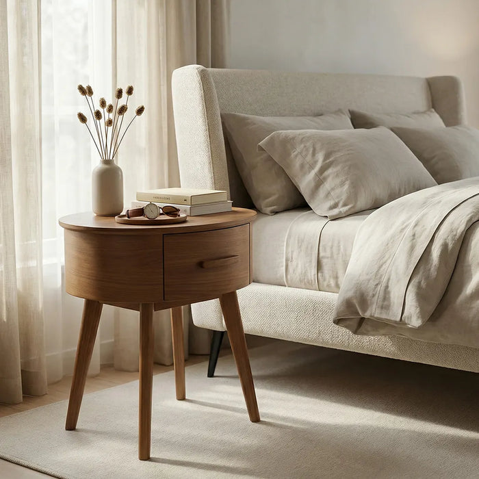 Elton Bedside Table Walnut